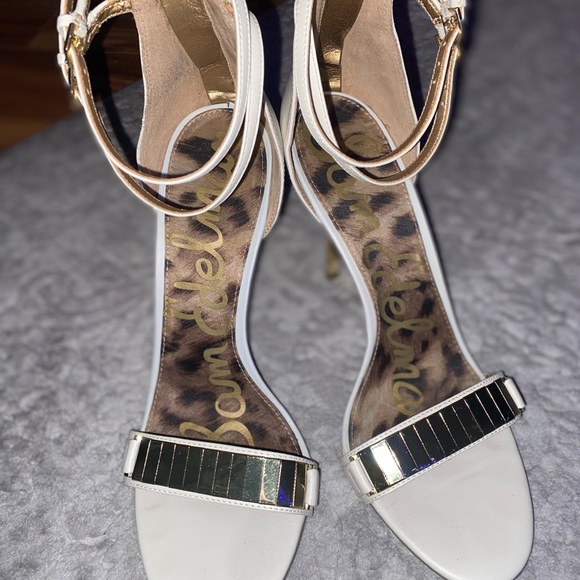 Sam Edelman Allie double strap ankle buckle leather heels size 10 - Picture 2 of 8